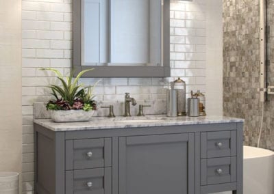 modern grey bathroom vanity