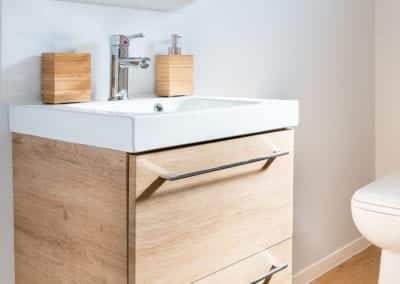 modern bathroom sink and cabinet
