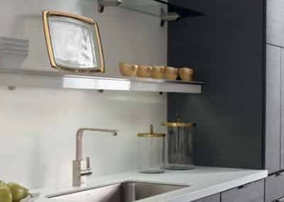 modern grey minimalist kitchen cabinets