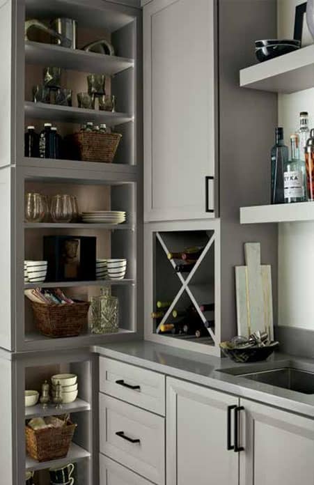 organized pantry pull-out cabinets