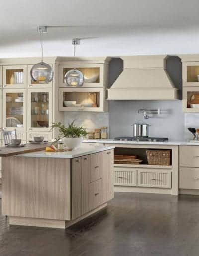 sandy beige custom kitchen cabinets